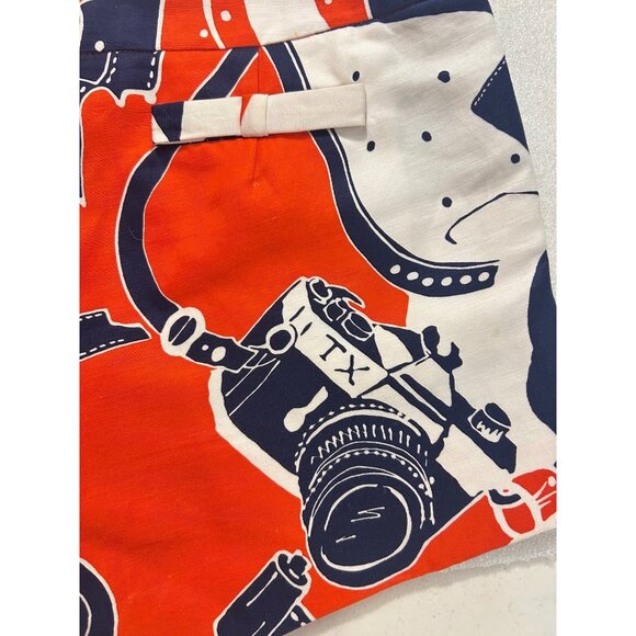 Kate Spade Passport Camera Print Womens Shorts Size 6 - Picture 3 of 5